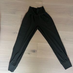 Athleta baggy joggers in army green